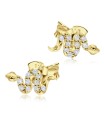 Little Snake CZ Silver Stud Earring STS-5163